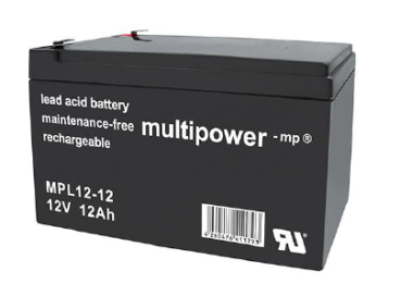 multipower-mp® AGM Bleiakkumulatoren MPL12-12  12V 12Ah Longlife (10 Jahre)